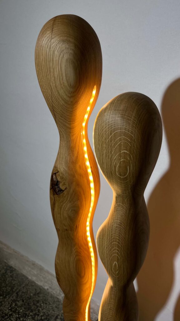 Ambientní lampa - dvě siluety